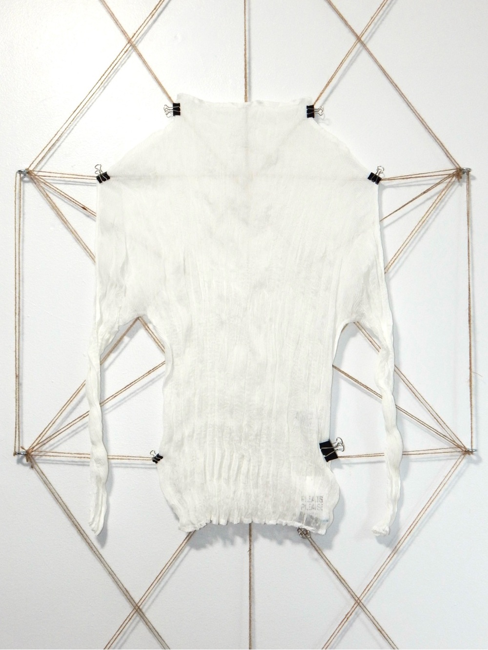 Pleats Please by Issey Miyake, Twisted Chiffon Sheer Long Sleeve, c. 1999